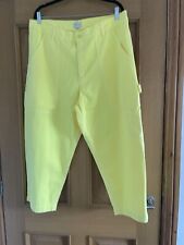 French Connection Carpenter Jeans trousers Size 14 Lemon Tonic Yellow. NWOT £79
