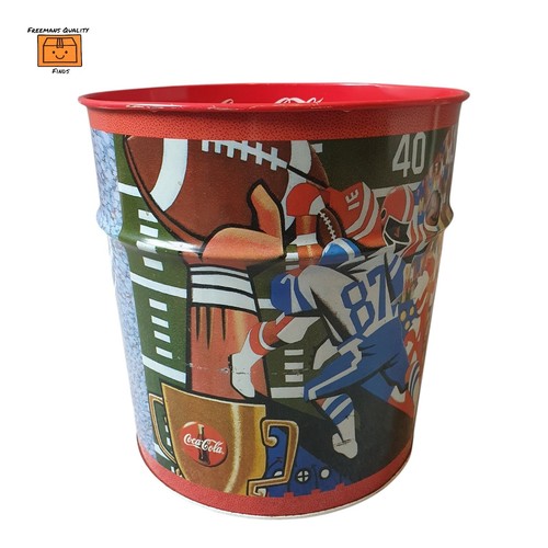 Coca cola metal waste bin - coca,