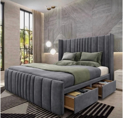Orthopeadic divan bed set with - bed,