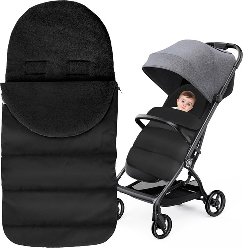Luxurious black footmuff with - black,