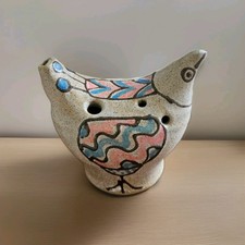 Hand Painted Bird Shaped Ocarina Musical Instrument Decorative