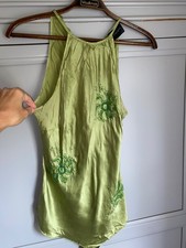 PRINCIPLES Strappy Faux Silk Cami Vest Top Size 12 Ibiza Vibe Coquette 90s Y2K