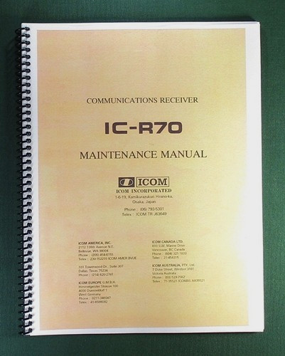 Icom r70 service manual - icom, ic-r70