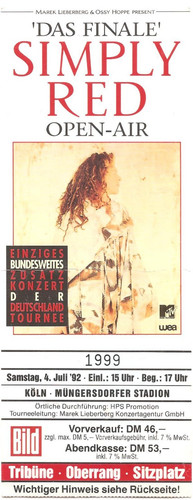 Simply red concert 1992 - in,