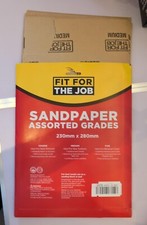 Fit For The Job 10 Large A4 Size Sheets Sandpaper Assorted Grades for Sanding W