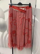 REDUCED Authentic Armani Red Cream Silk Wide Culottes Trousers EU 44 RRP £390