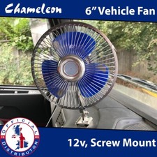 6 Inch 12V Vehicle Auto Car Fan Oscillating Car Auto Cooling Screw Mount BStock