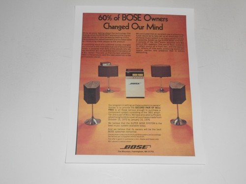 Bose 901 speaker - ad, 2