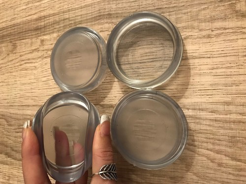 Small clear rubber castor - x,
