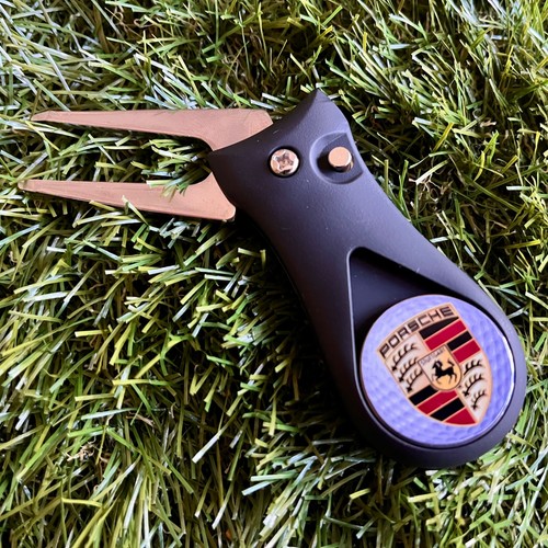 Black golf divot repair tool - black,