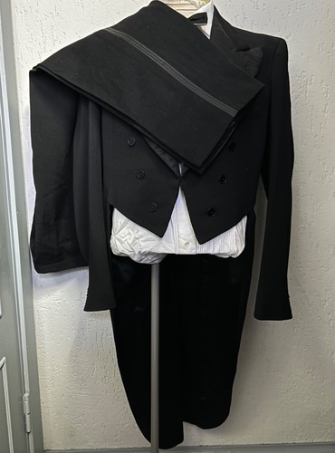 Men 1940s black two - 1940s, piece