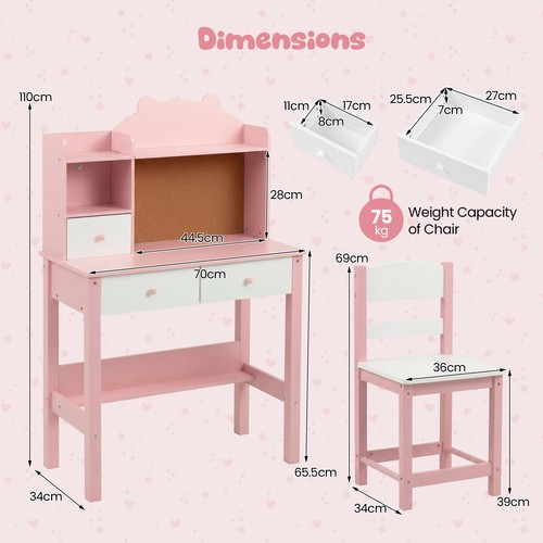 Desk and chair set - and,