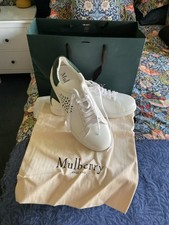 Mulberry Tree Tennis Leather Green Trainers New With Tags Box And Shoe Bags