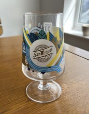 San Miguel 130 Year Limited Edition Pint Glass Nucleated Cascada