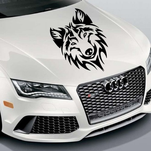 Camper van car sticker wolf - camper,