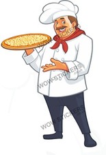 Chef pizza sticker trailer - pizza,