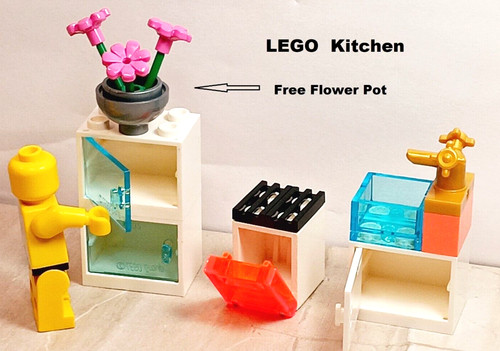 Lego kitchen white cabinets - lego,