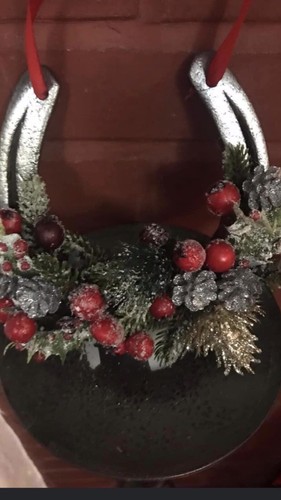Decorated real horse shoe - decorated,