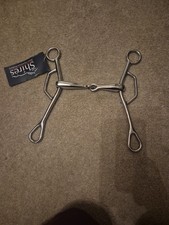 Shires 5 ins Solid Mouth American Gag Horse Bit New