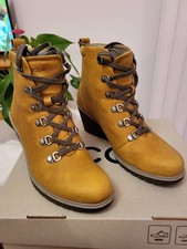 ECCO Adora EU 36, UK 3 Wedge bootie Saffron yellow leather Ankle boots