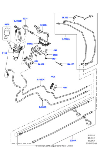 Land rover fuel pipe range - rover,