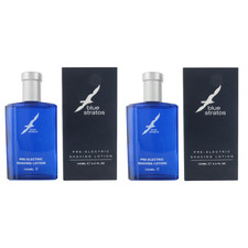 2x Blue Stratos Pre-Electric Shaving Lotion  100ml