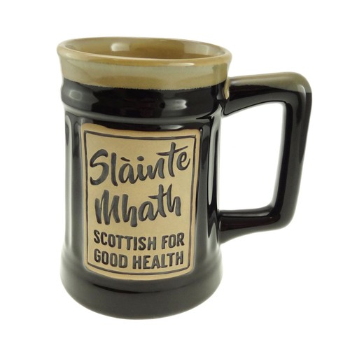 Stoneware beer mug slainte - stoneware,