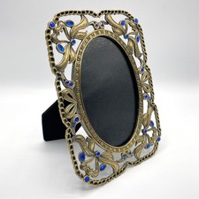 Ornate Blue Jeweled Metal