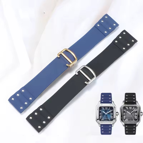 Cartier santos 21mm silicone - cartier,