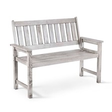 Grey Garden Bench, 2 Seater