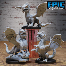 Green dragon wyrmling print - dragon, 3d