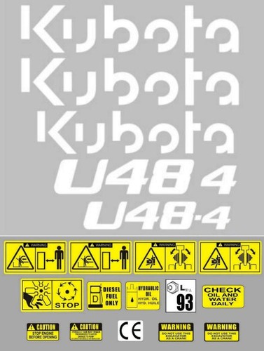Decal sticker set kubota - decal, set.