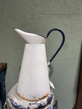 Large French enamel jug