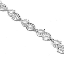 6.25ctw Diamonique Diamond 7” Fancy Tennis bracelet