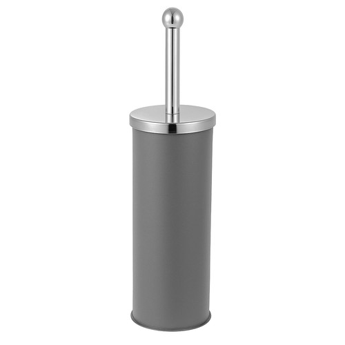 Toilet brush with - holder, grey