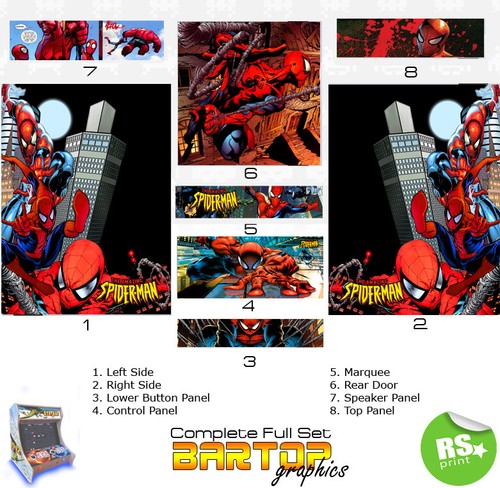 Spiderman bartop full half - bartop, full/half