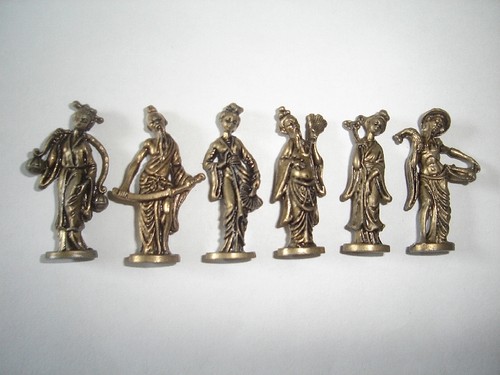Metal figurines set chinese - figurines,