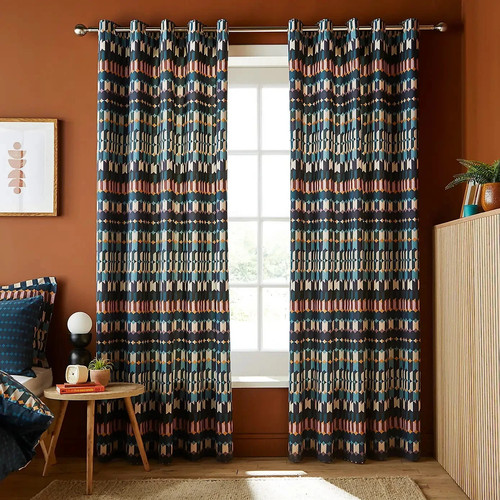 Dunelm black out eyelet - black,