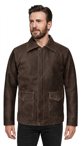 Men suede leather - men's, jacket