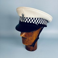 VINTAGE OBSOLETE 1980'S TRAFFIC OFFICER POLICE PEAKED CAP SOUTH YORKSHIRE 58CM