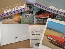 Lotus Eclat Excel and Elite & Excel 1982 brochures & +2S 130 flyer & dealer list