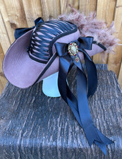 Brown Black Tricorn Pirate Hat