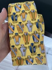 Vintage Leonard Paris Dessin Silk Yellow Multi-Coloured Tie (Vintage)