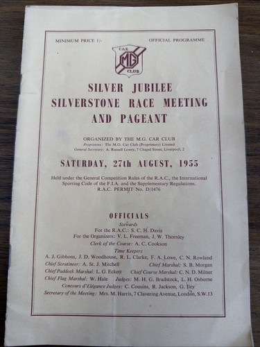 Car club silver jubilee - mg,