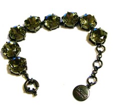 Hobbs Liberty Bracelet clear crystal stone spring-ring clasp bangle new