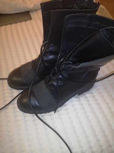 Ladies lace italian - up, leather