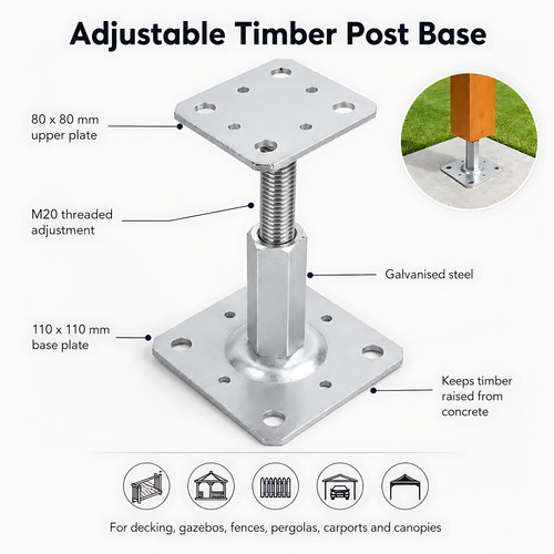 110 150mm adjustable - 110-150mm, post