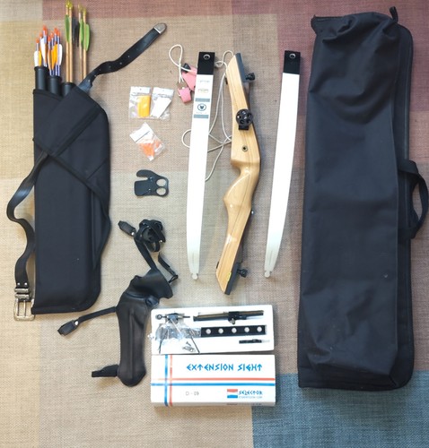 Wooden recurve archery - archery, set