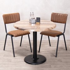 RESTAURANT TABLE SET MAPLE ROUND ISOTOP TABLE AND TWO CHAIRS CHOICE OF COLOURS
