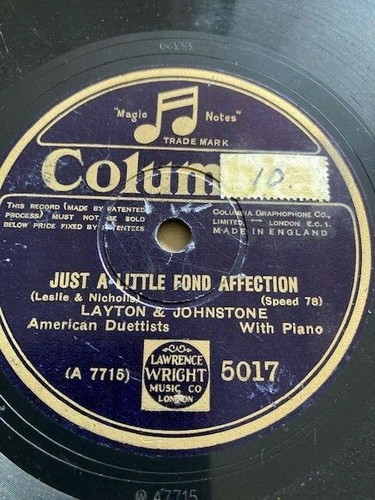 1928 layton johnstone 78 - layton, 10"